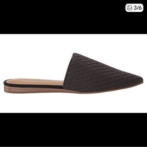 Lucky Brand Bradell Black Woven Flat Mule NWOB